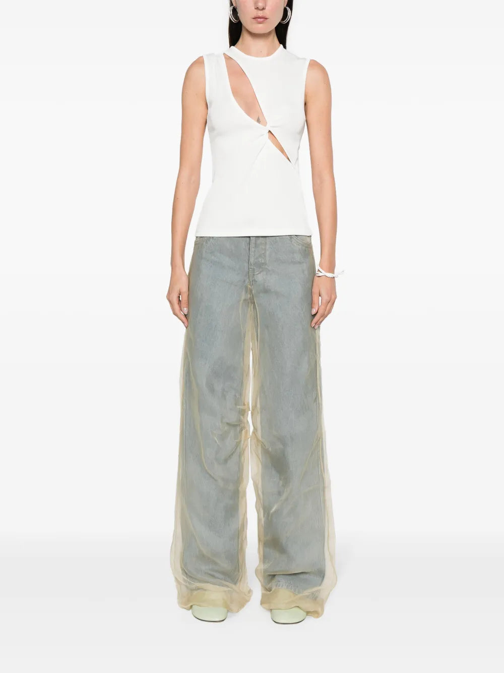 Oblix Twist Ribbed Tank Top