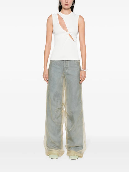 Oblix Twist Ribbed Tank Top