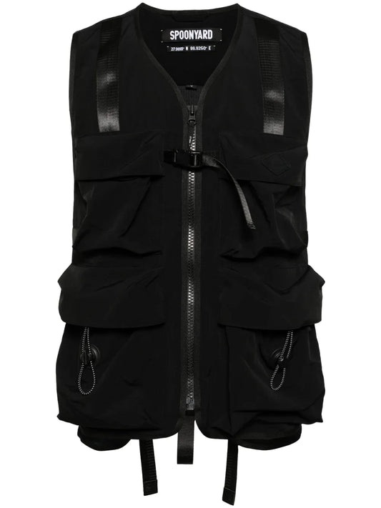 Logo-Appliquéd Ripstop Waistcoat