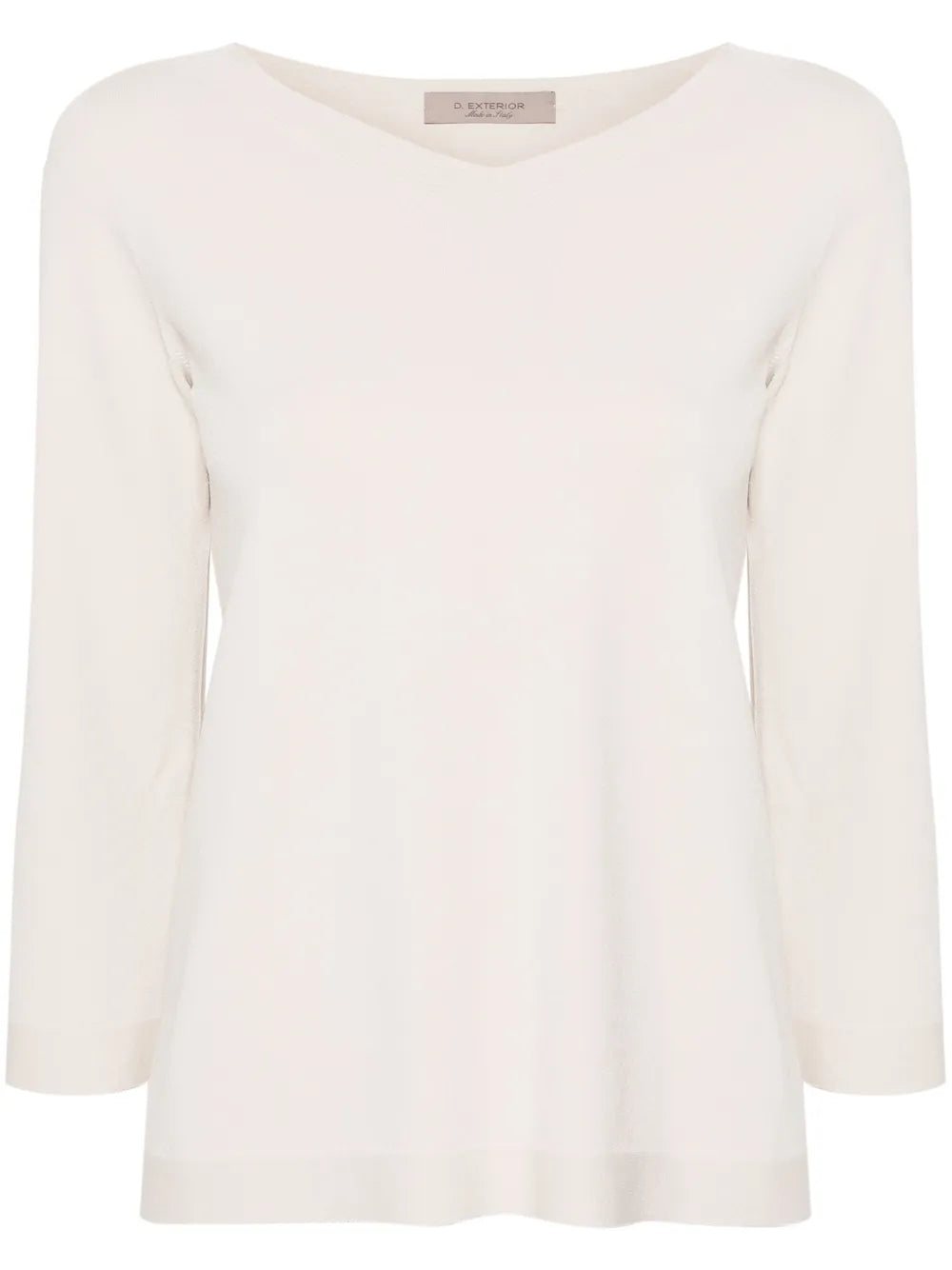 V-Neck Compact-Knit Jumper