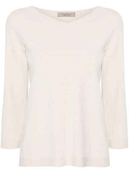 V-Neck Compact-Knit Jumper