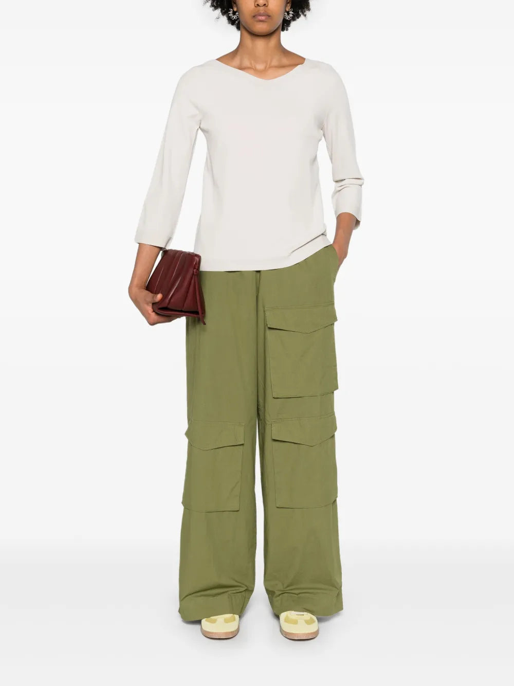 V-Neck Compact-Knit Jumper