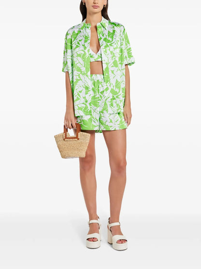 Floral-Print Short-Sleeve Shirt