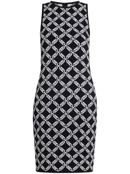 Empire Logo-Jacquard Sleeveless Midi Dress