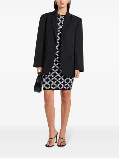 Empire Logo-Jacquard Sleeveless Midi Dress