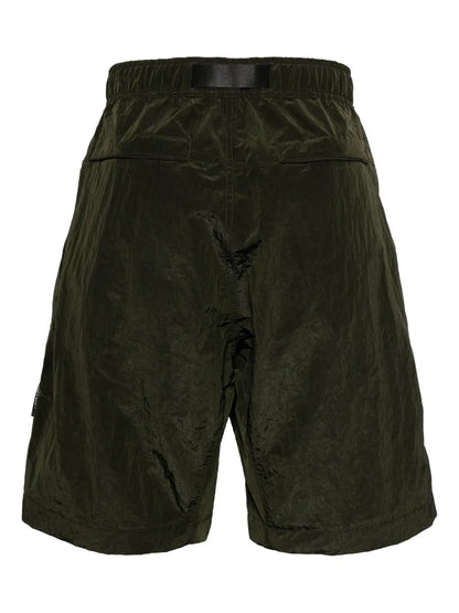 Crinkled Belted Shorts