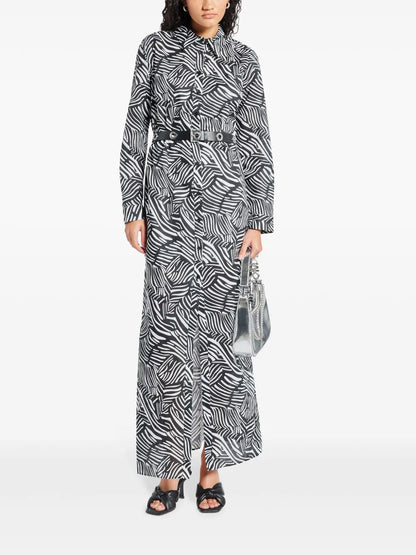 Zebra-Print Organic-Cotton Shirt Dress