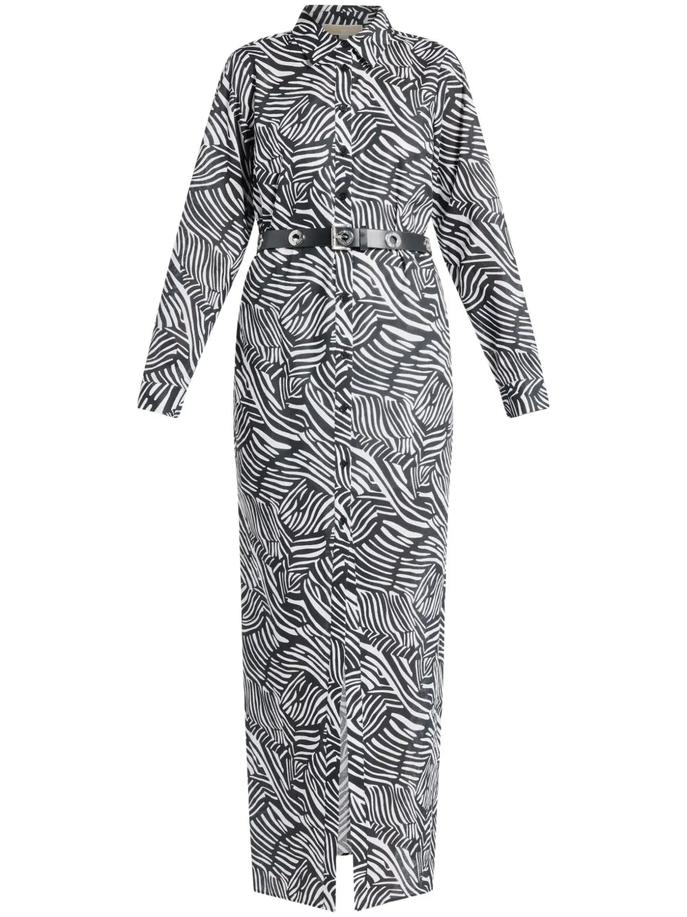 Zebra-Print Organic-Cotton Shirt Dress