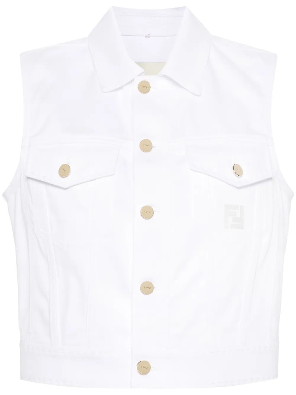 Ff-Motif Denim Gilet