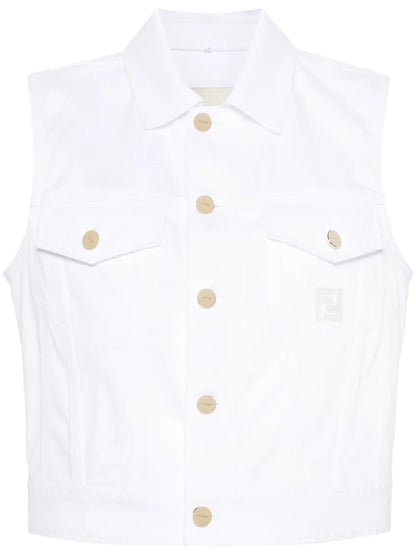 Ff-Motif Denim Gilet