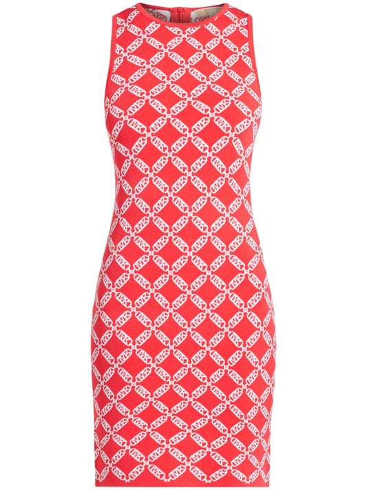 Empire Logo-Jacquard Sleeveless Minidress
