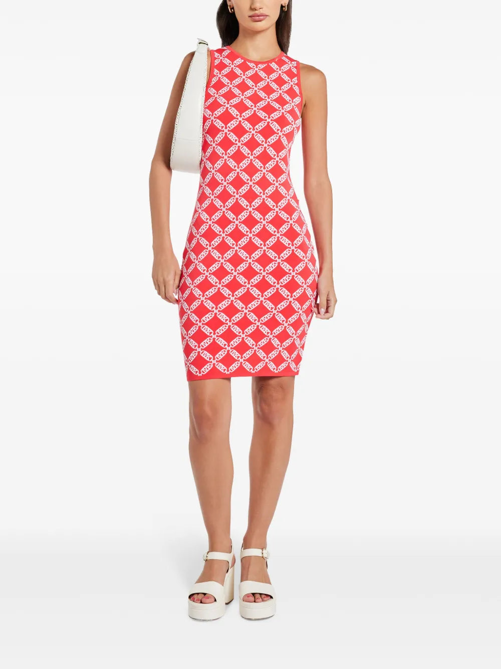 Empire Logo-Jacquard Sleeveless Minidress