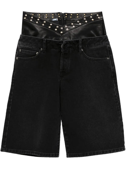 Double Denim Shorts
