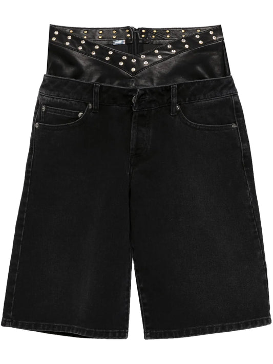 Double Denim Shorts
