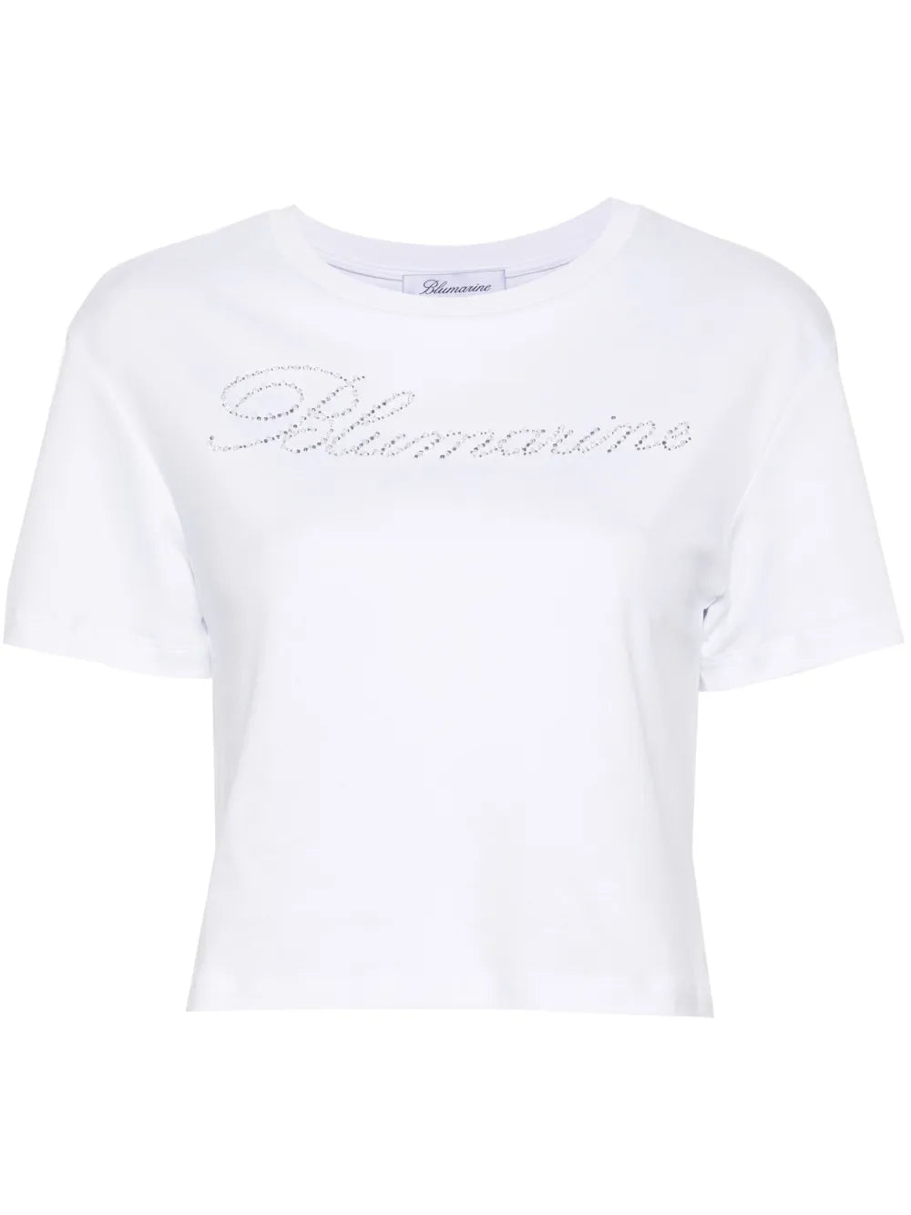Rhinestone Embellished Cotton T-Shirt