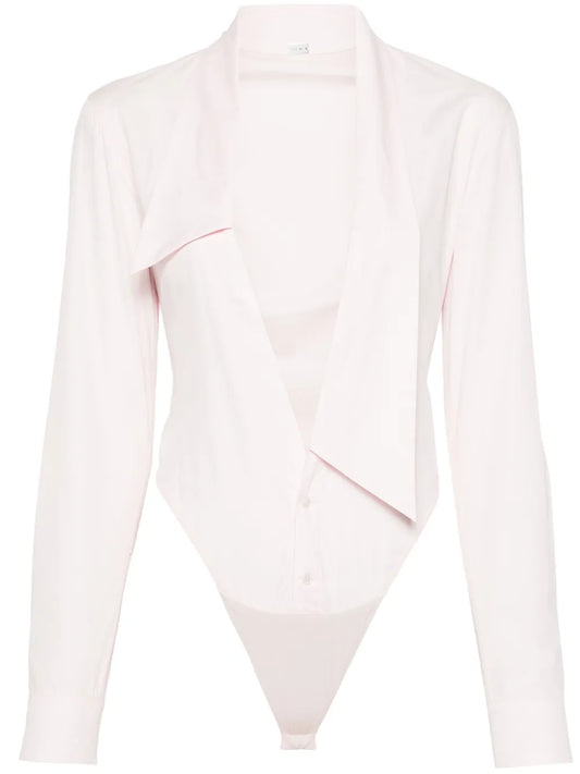 Deep V-Neck Shirt Bodysuit