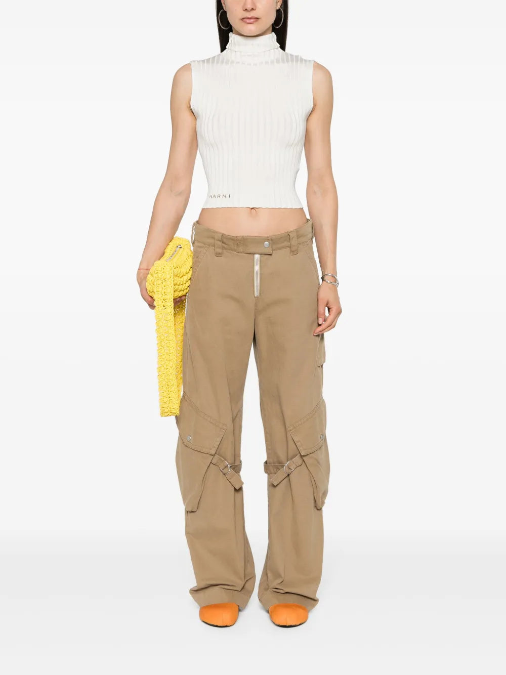 High-Neck Ribbed Top