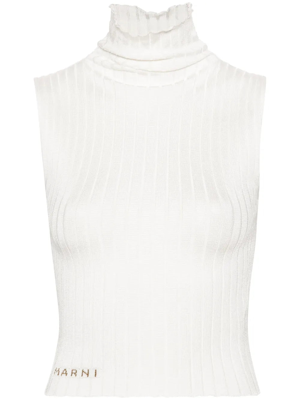 High-Neck Ribbed Top