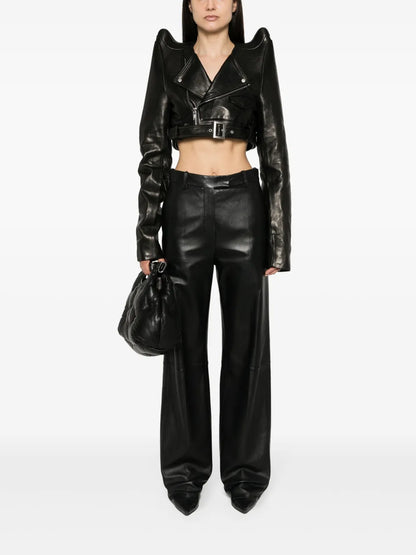Tec Micro Cropped Biker Jacket