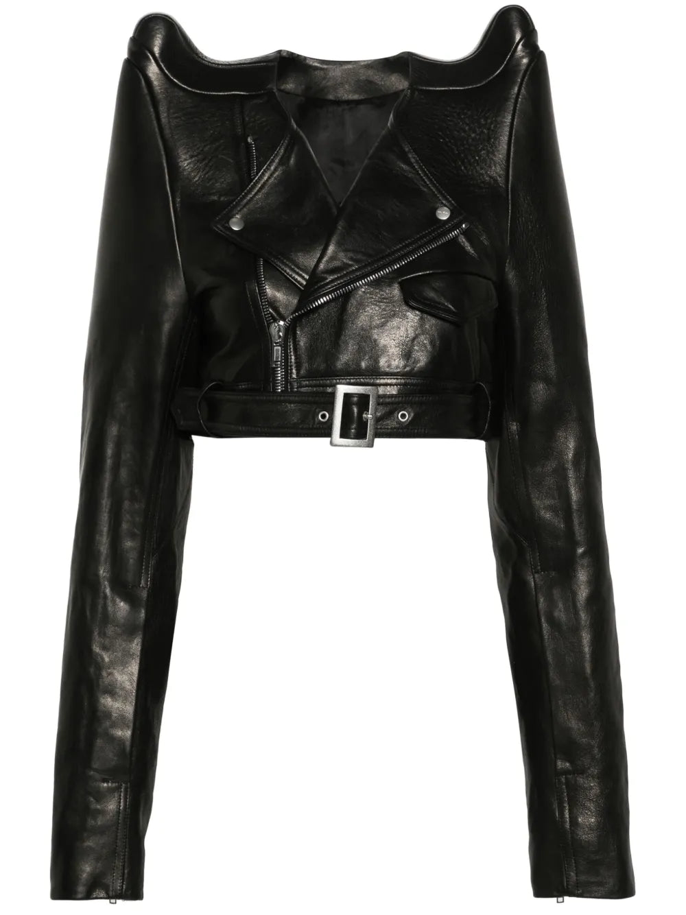 Tec Micro Cropped Biker Jacket