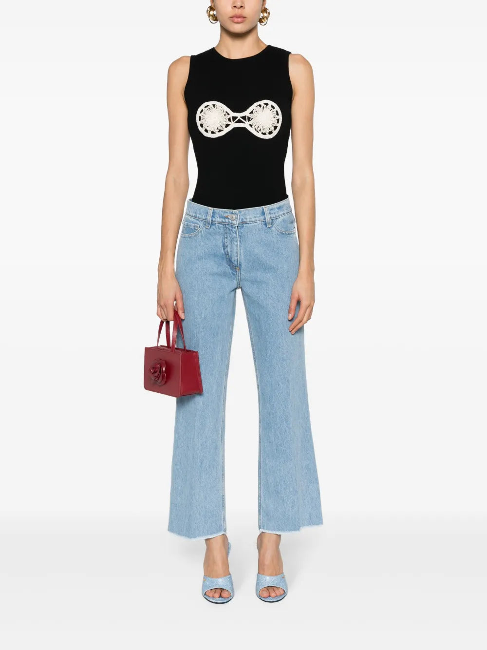 Mid-Rise Flared Jeans