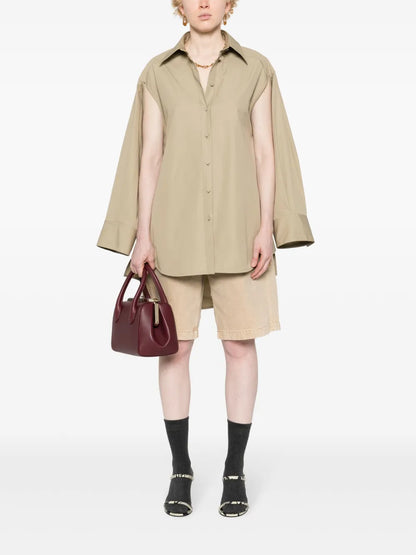 Cut-Out Cotton Shirt