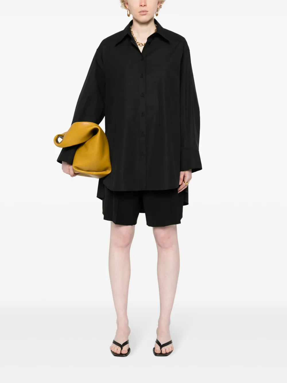 Cut-Out Cotton Shirt