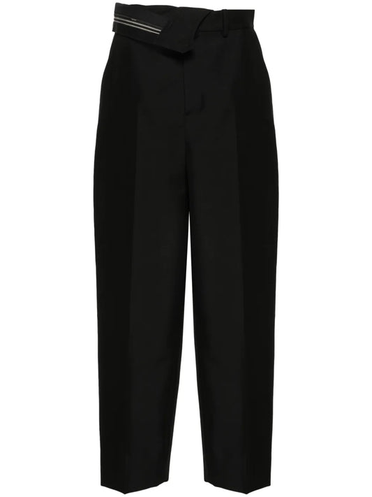 Pressed-Crease Tapered Trousers