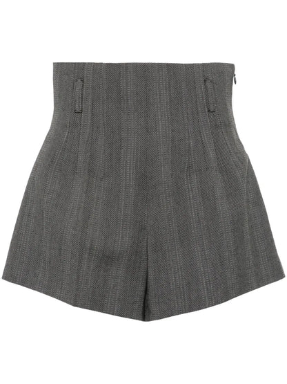 Wool Pleated Shorts