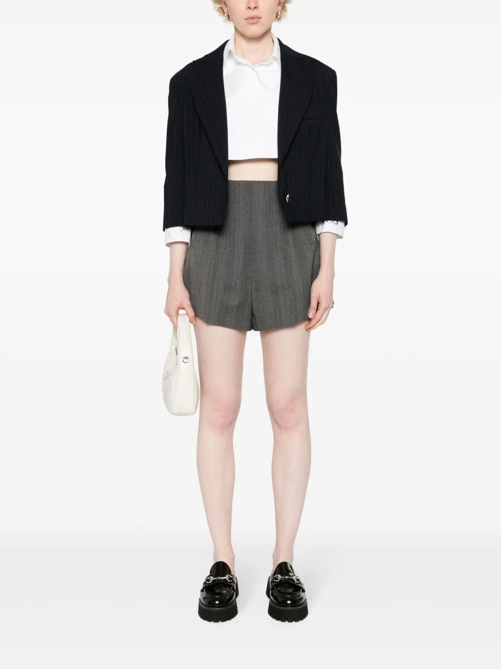 Wool Pleated Shorts