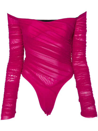 Off-Shoulder Ruched Bodysuit