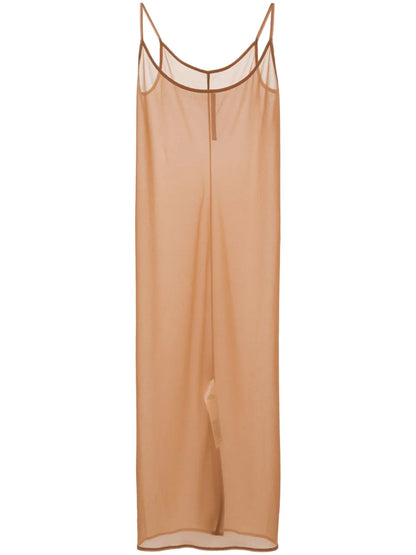 Semi-Sheer Midi Dress
