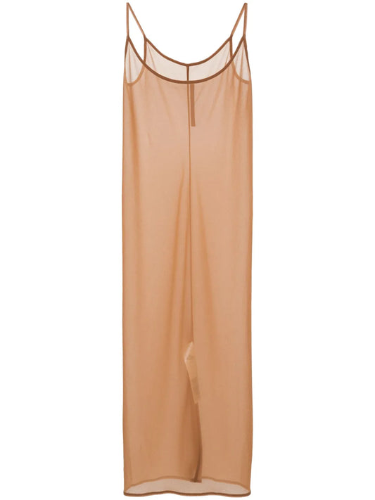 Semi-Sheer Midi Dress