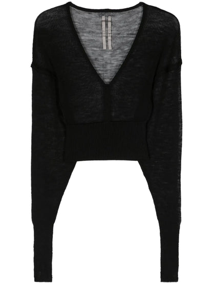 Virgin Wool Cropped Jumper