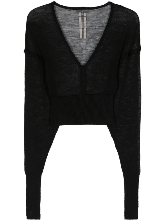 Virgin Wool Cropped Jumper