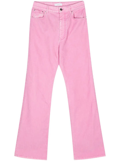 Mid-Rise Straight-Leg Trousers