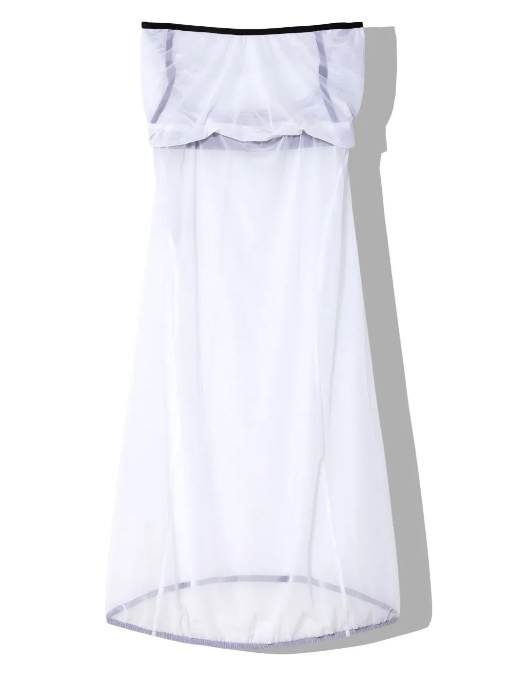 Ruched A-Line Mesh Skirt