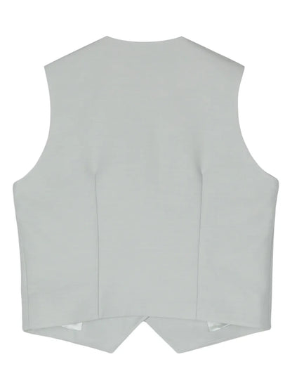 V-Neck Button-Up Gilet