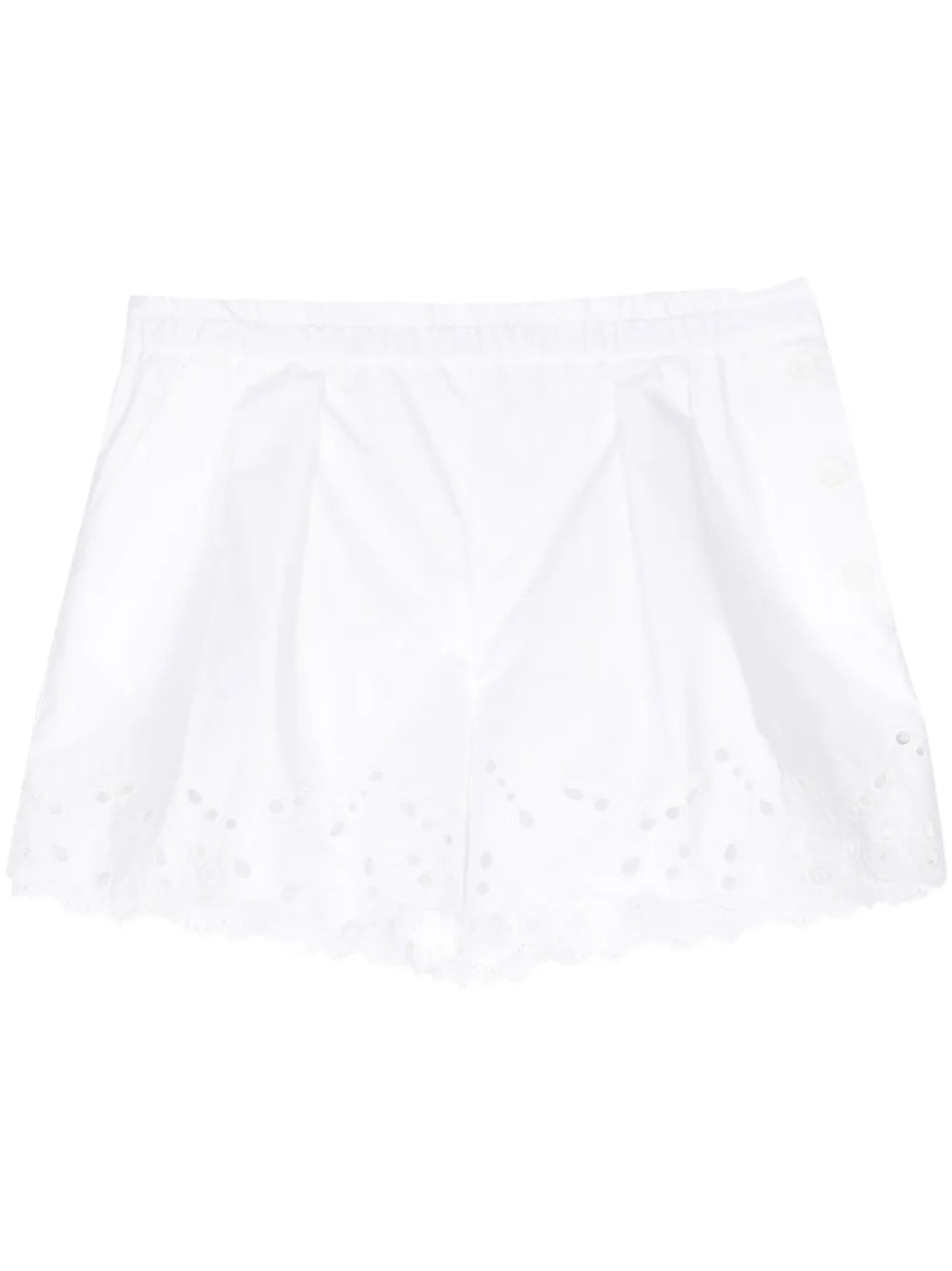 Embroidered Cotton Shorts