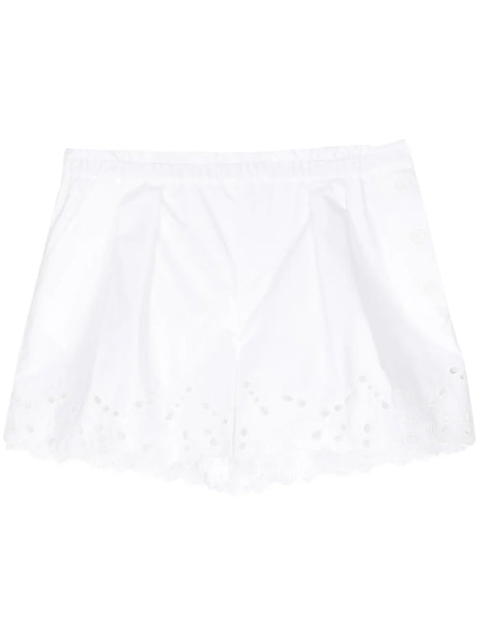 Embroidered Cotton Shorts