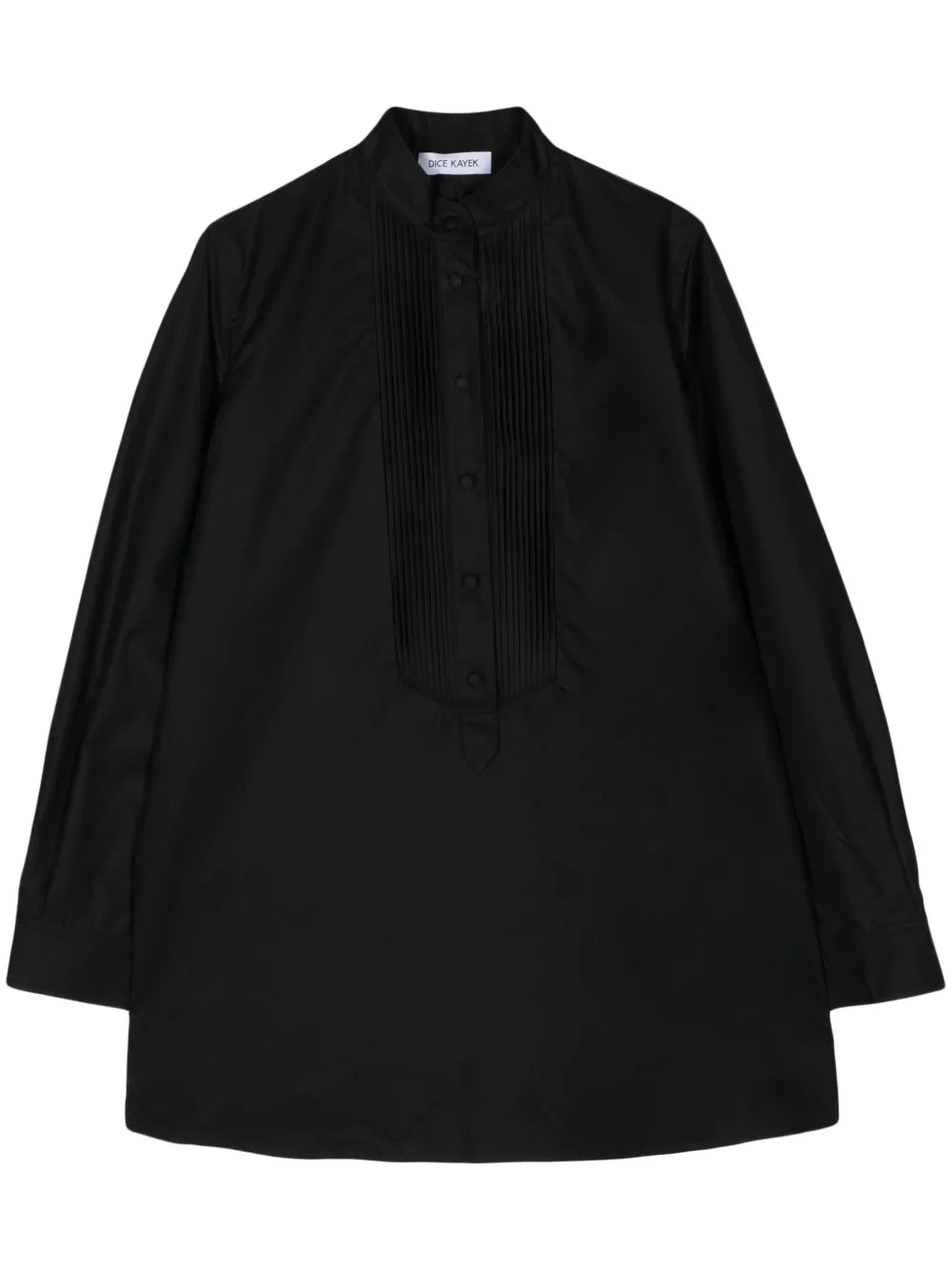 Pleat-Detail Cotton Blouse