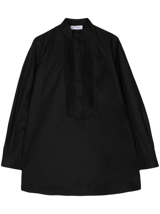 Pleat-Detail Cotton Blouse