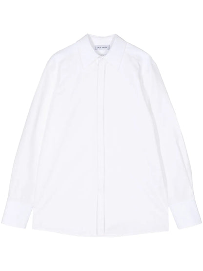 Pointed-Collar Cotton Shirt