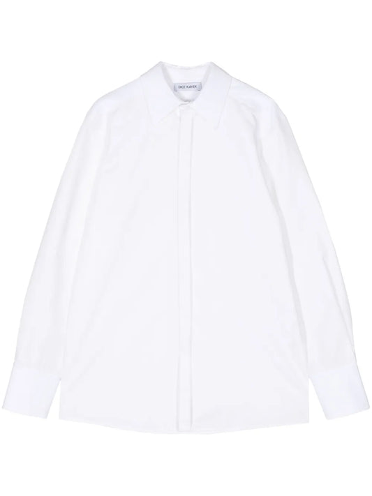 Pointed-Collar Cotton Shirt