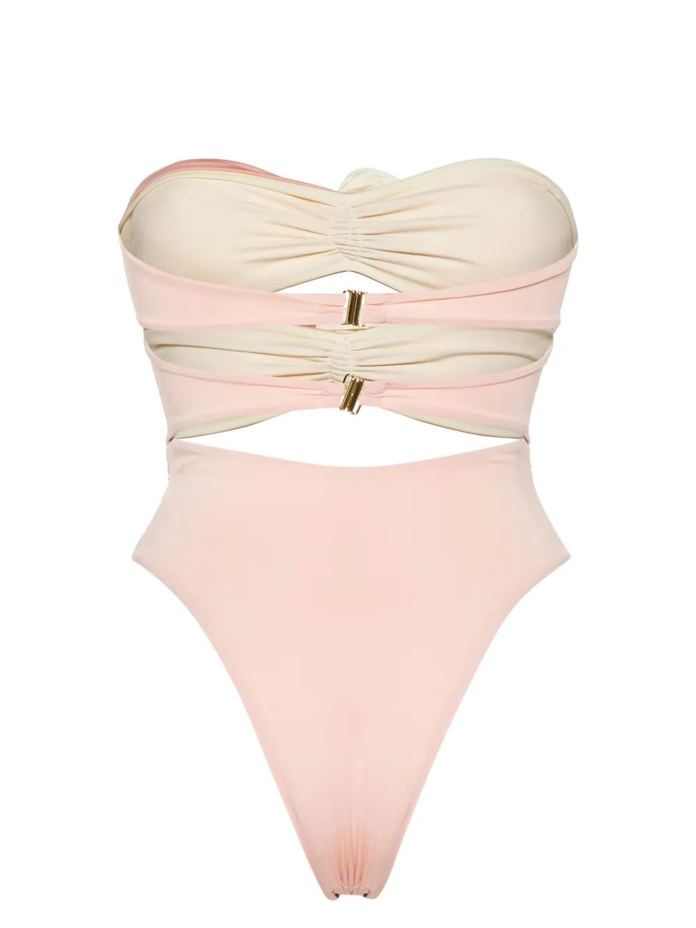 Floral-Appliqué Strapless Swimsuit