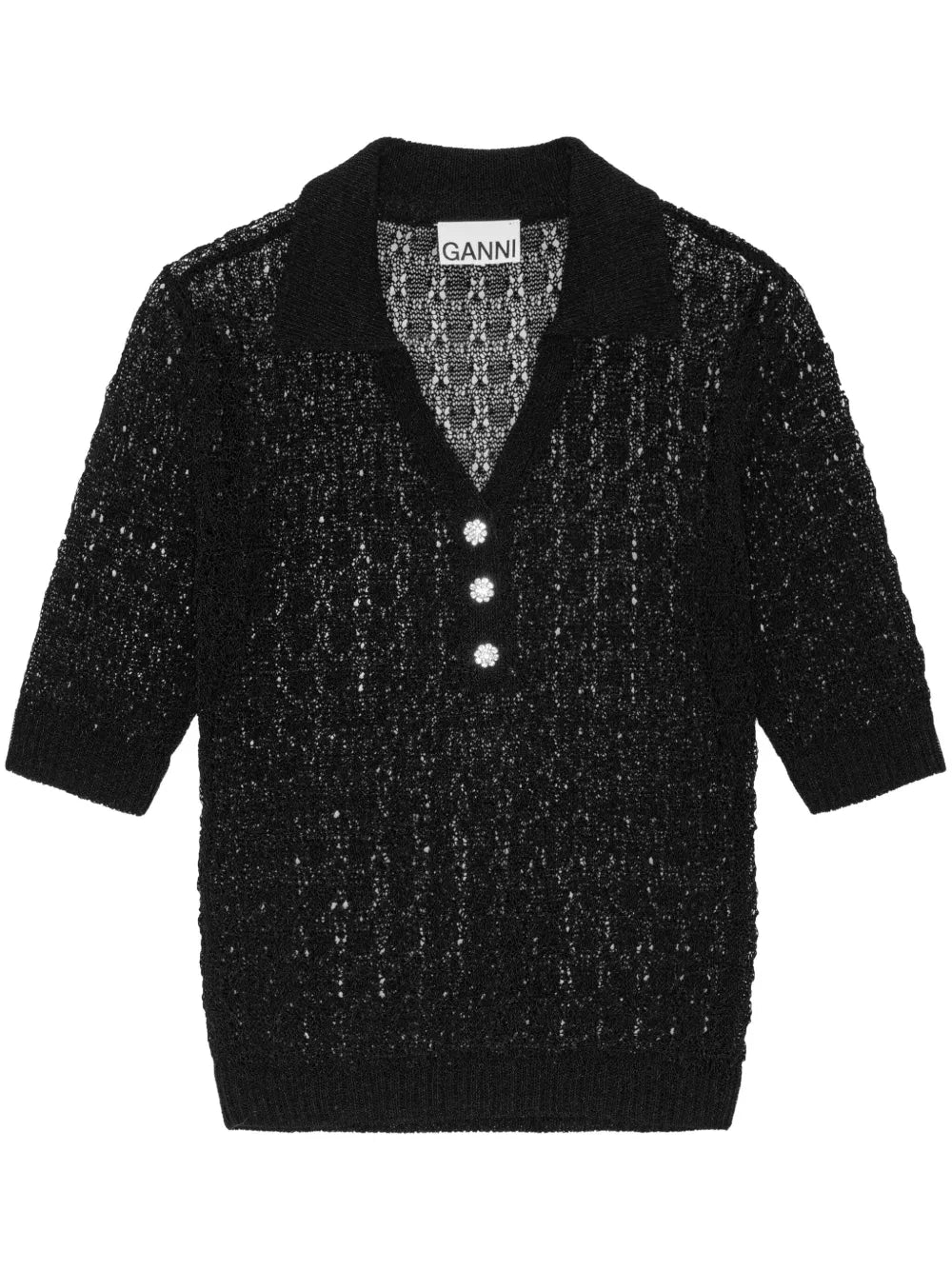 Sheer Open-Knit Top