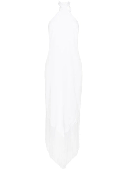 Halterneck Fringed Maxi Dress