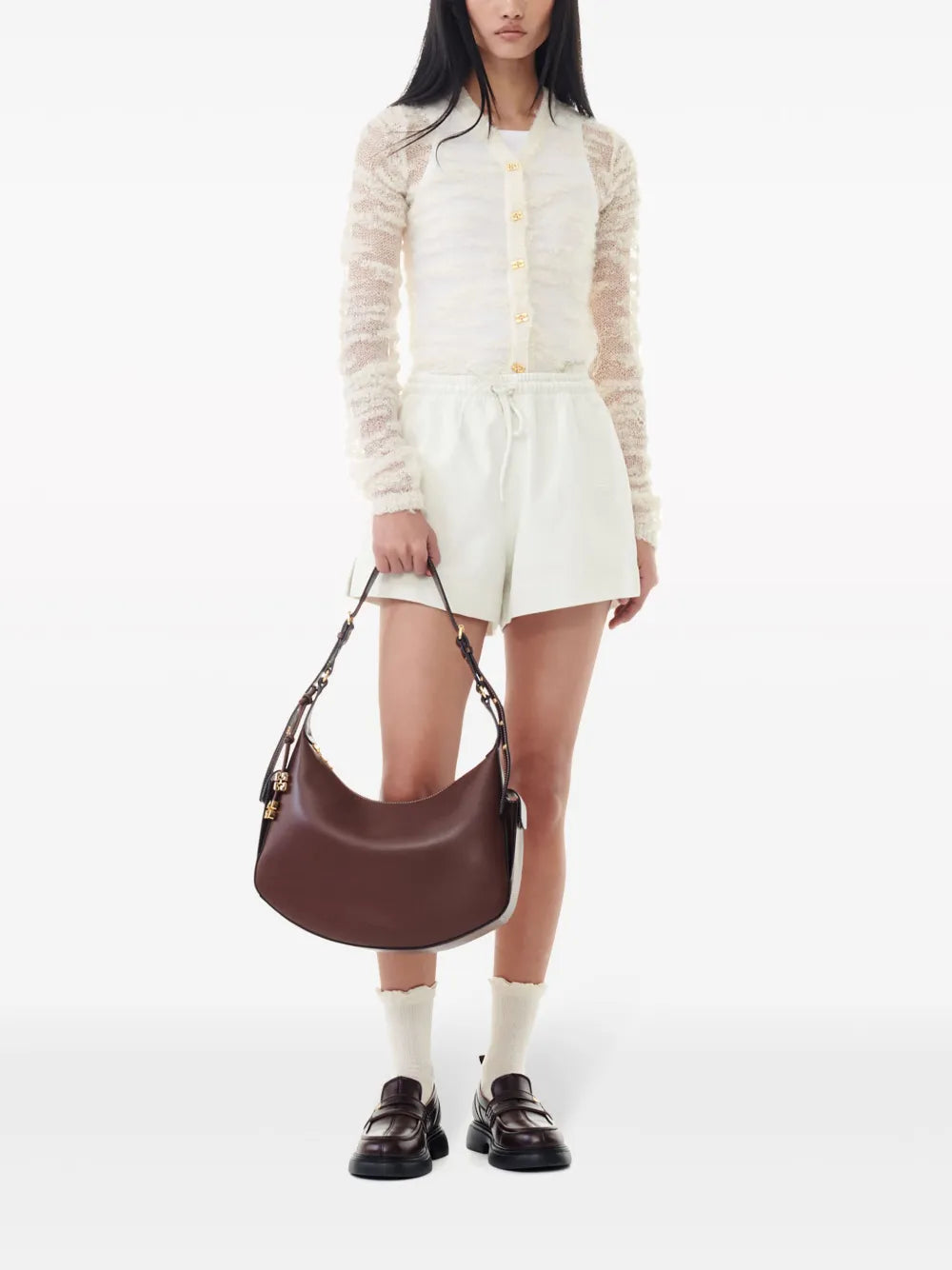 Sheer Open-Knit Cardigan