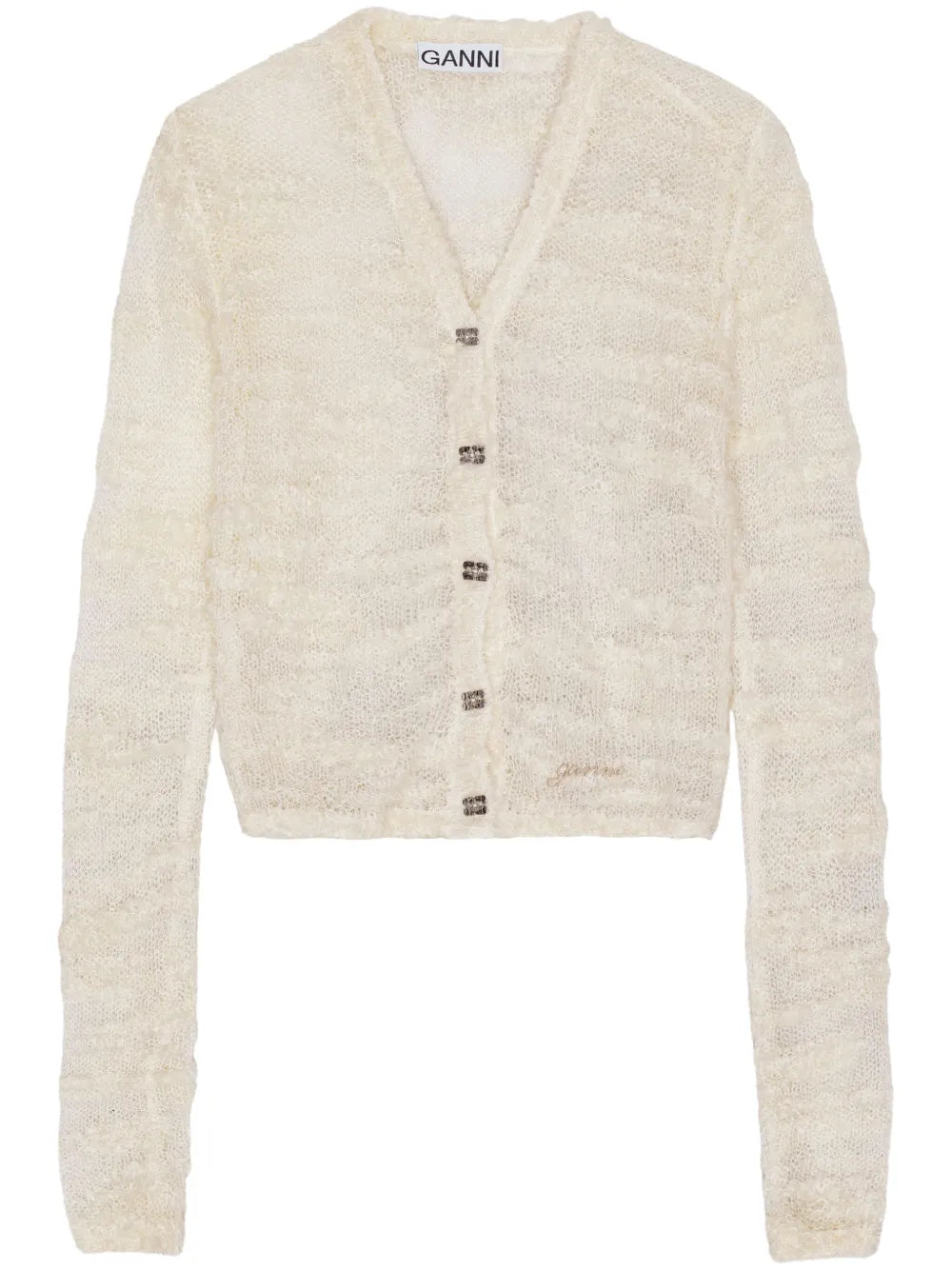 Sheer Open-Knit Cardigan