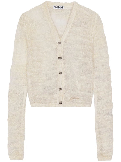 Sheer Open-Knit Cardigan